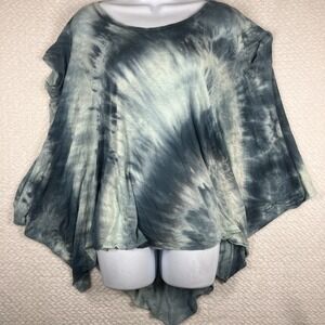 Hard Tail Forever Oversized Tye Dye Asymmetrical Shirt XS Slouchy Boho Festival